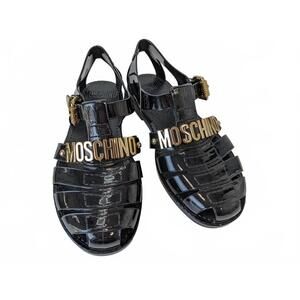 Moschino China Jelly Women Sandals US 7 Black (NEED REPAIR)